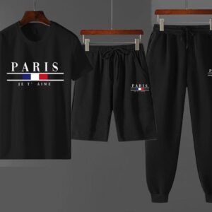 T-shirt ,Trouser and short Summer Track Suit For Men's